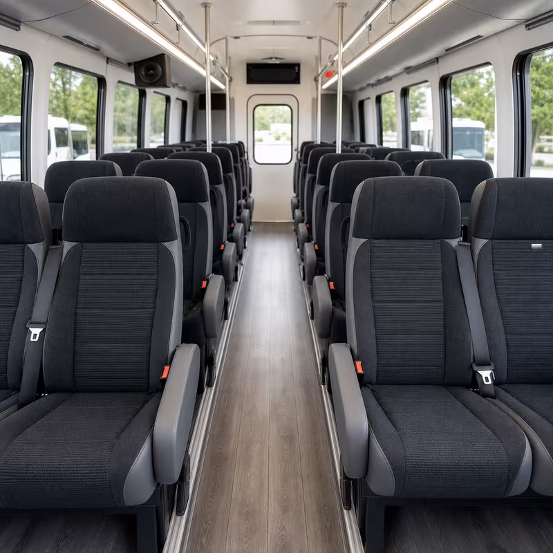 15-35 Passenger Minibus Interior