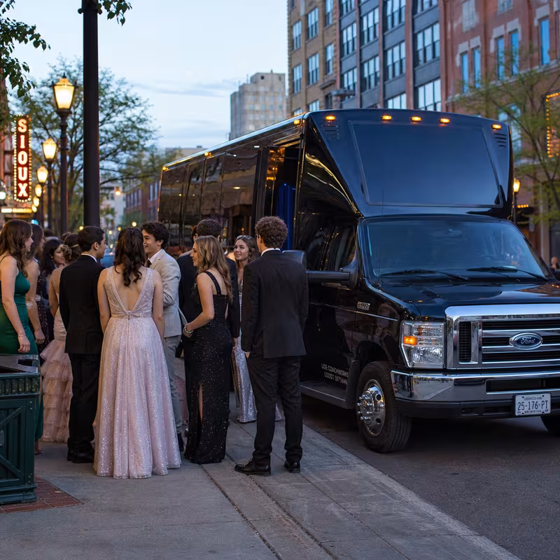 Passengers loading luggage while boarding an Tucson group shuttle