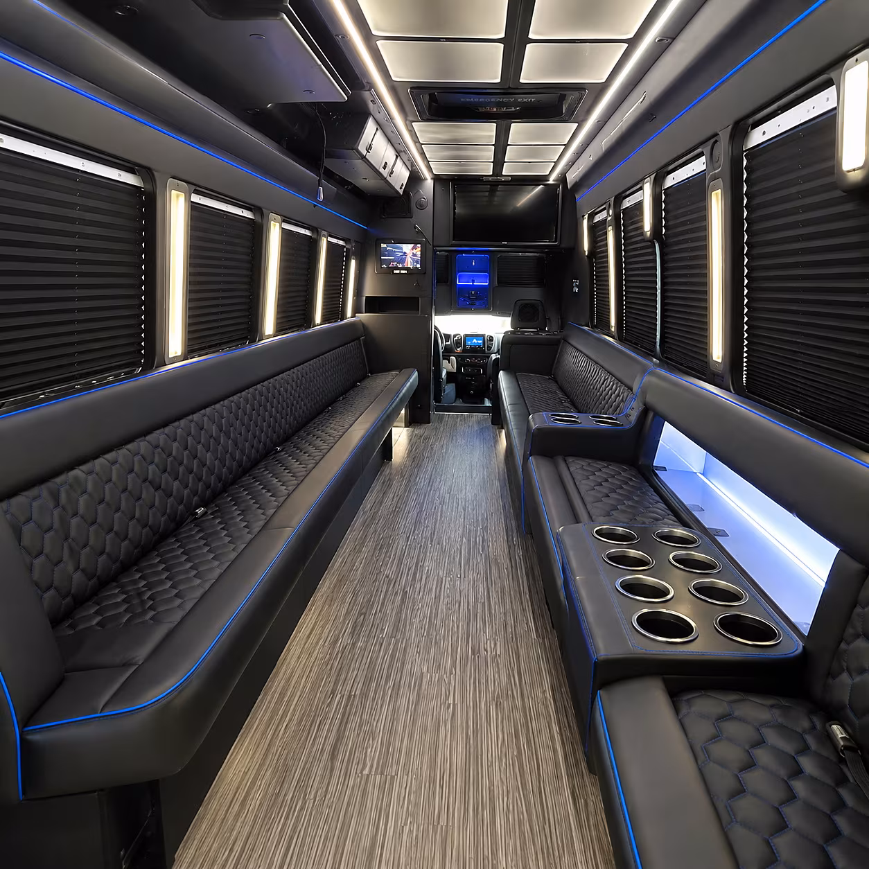 Tucson Bachelor & Bachelorette Transportation party bus interior