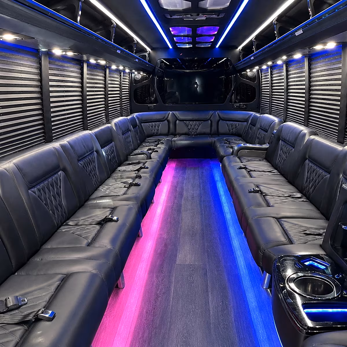 Tucson Prom & Homecoming Transportation party bus interior